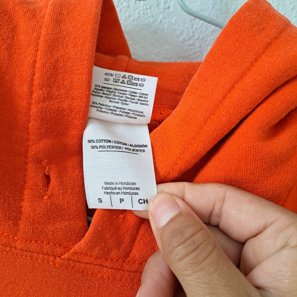 Orange and Yellow Neon Striped Hoodie - Picture 2 of 4